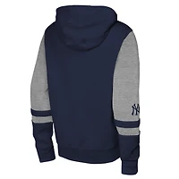 Sweat à capuche zippé bleu marine blocs de couleur Stadium des Yankees New York pour homme