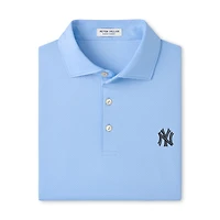 Polo de performance Peter Millar pour homme, bleu marine, New York Yankees, modèle Hugo.