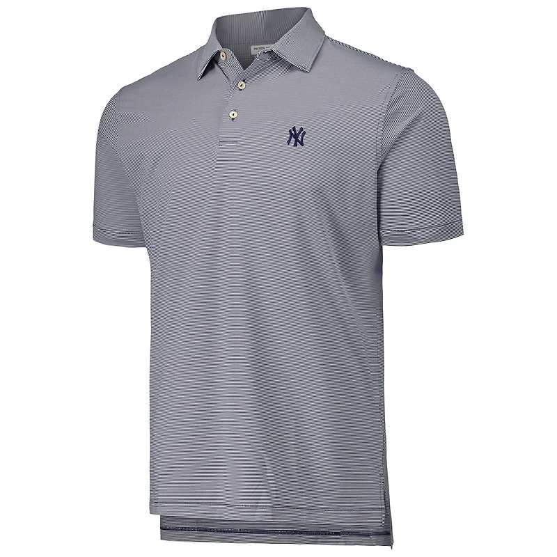 Men's Peter Millar Navy New York Yankees Jubilee Stripe Stretch Jersey Polo