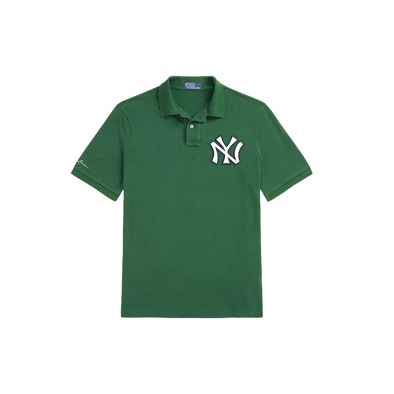 Polo Ralph Lauren pour homme, vert, avec le logo des Yankees de New York