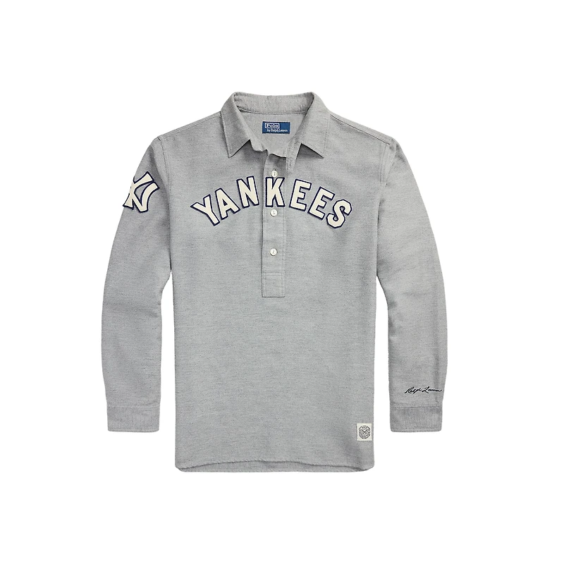Men's Polo Ralph Lauren  Heather Gray New York Yankees Fielder Long Sleeve