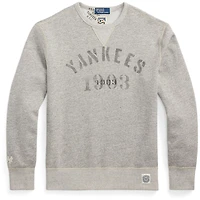 Men's Polo Ralph Lauren  Heather Gray New York Yankees Pullover Sweatshirt