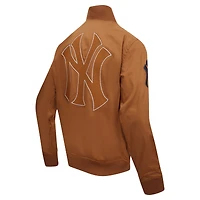 Men's Pro Standard Brown New York Yankees Paint The City Twill Full-Zip Jacket