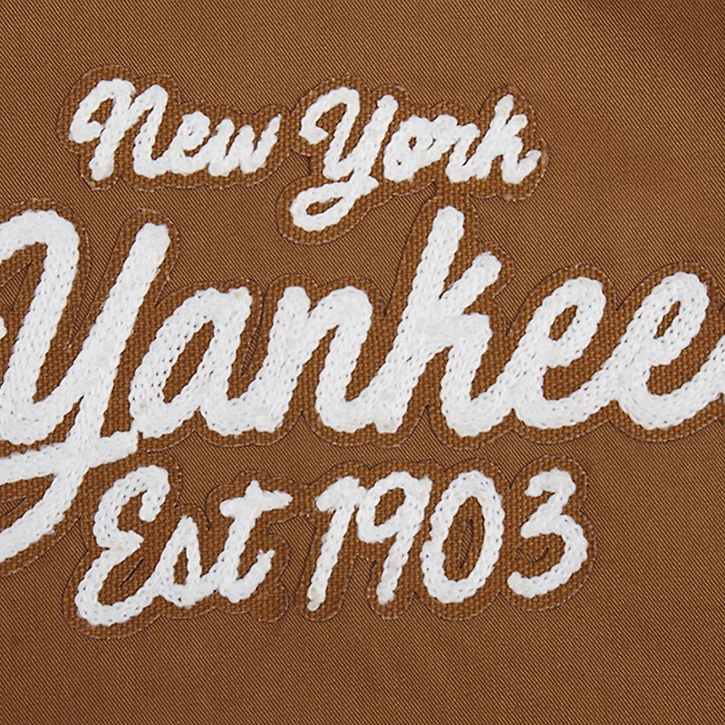 Men's Pro Standard Brown New York Yankees Paint The City Twill Full-Zip Jacket