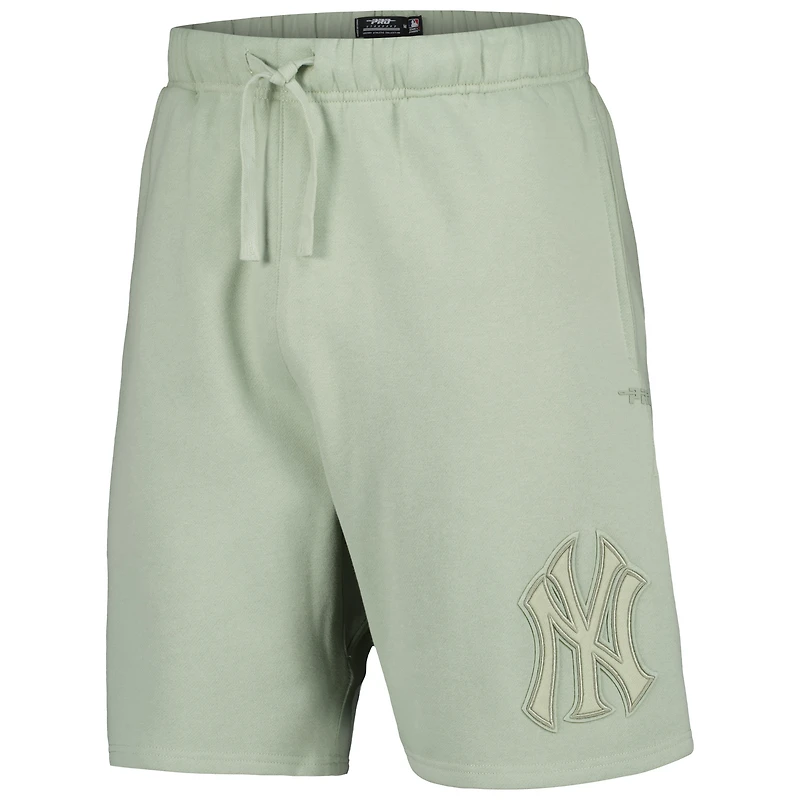 Men's Pro Standard Cream New York Yankees Neutral Fleece Shorts