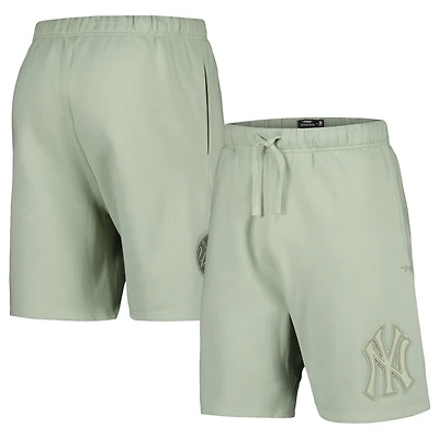 Men's Pro Standard Cream New York Yankees Neutral Fleece Shorts