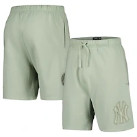 Men's Pro Standard Cream New York Yankees Neutral Fleece Shorts