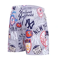 Short tissé Pro Standard gris pour hommes des New York Yankees Toss Logo