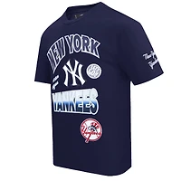Men's Pro Standard Navy New York Yankees Turn It Up Dropped Shoulder T-Shirt