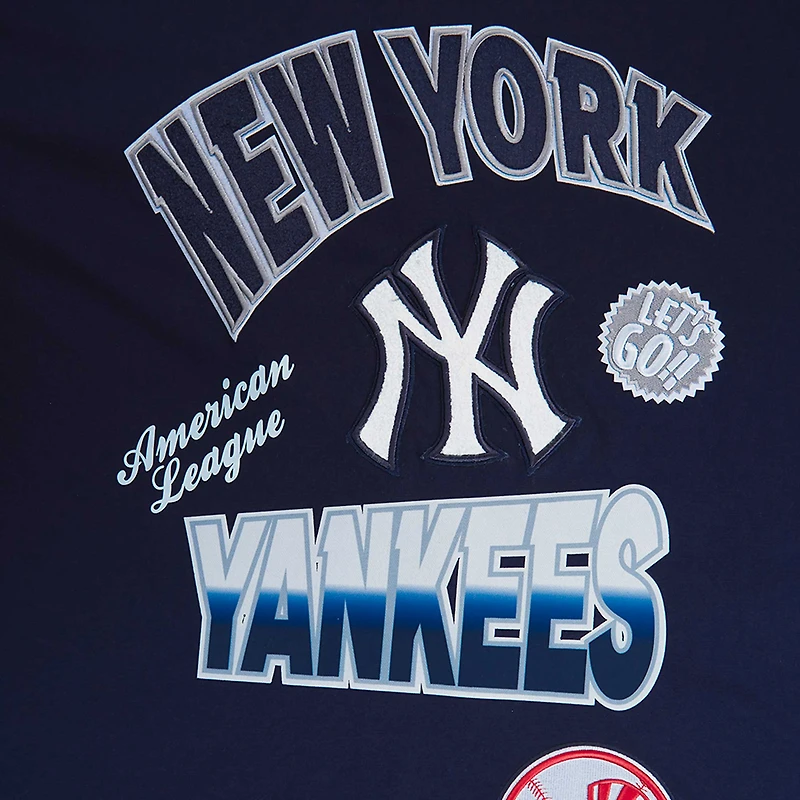 Men's Pro Standard Navy New York Yankees Turn It Up Dropped Shoulder T-Shirt