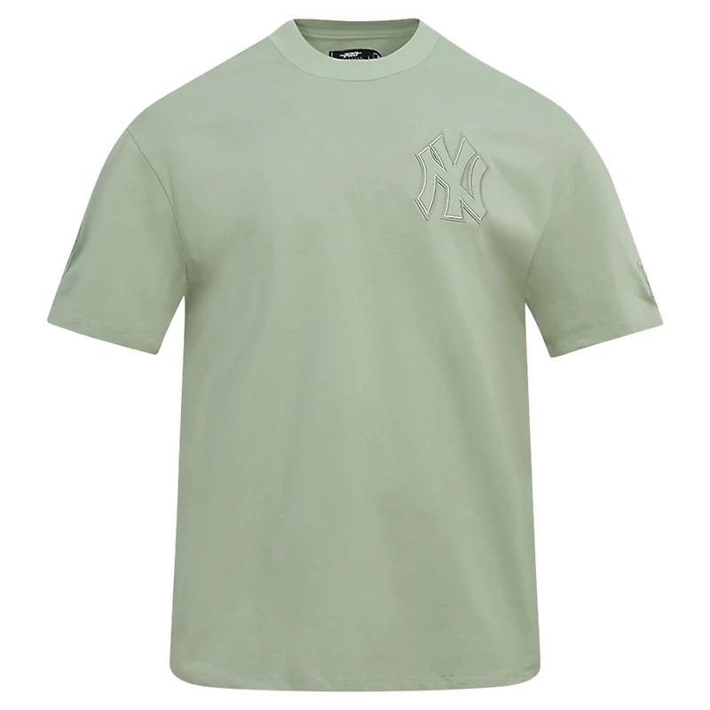 Men's Pro Standard Olive New York Yankees Neutral Drop Shoulder T-Shirt