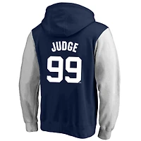 Men's Profile Aaron Judge Navy New York Yankees Big & Tall Name Number Fleece Pullover Hoodie