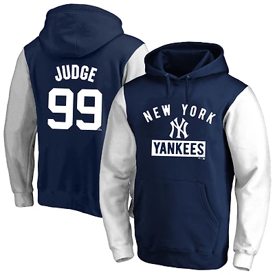 Men's Profile Aaron Judge Navy New York Yankees Big & Tall Name Number Fleece Pullover Hoodie