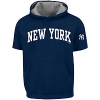 Homme Profile Anthony Rizzo Navy New York Yankees Big & Tall Fleece Short Sleeve Hoodie