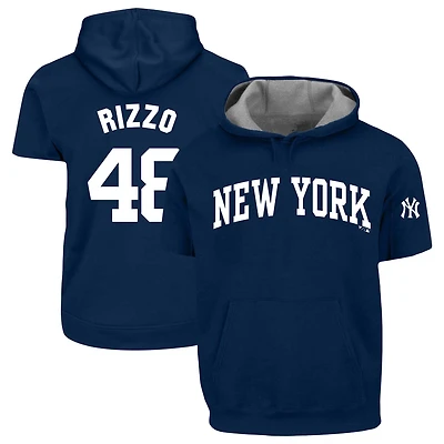 Men's Profile Anthony Rizzo Navy New York Yankees Big & Tall Fleece Short Sleeve Hoodie