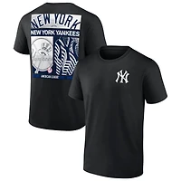 Men's Profile  Black New York Yankees Big & Tall Two-Sided Graphic T-Shirt