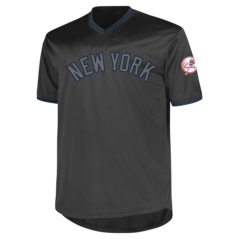 Men's Profile Charcoal New York Yankees Big & Tall Pop Fashion Jersey