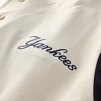 Maillot à boutons pour homme, couleur crème, des Yankees de New York, grandes tailles