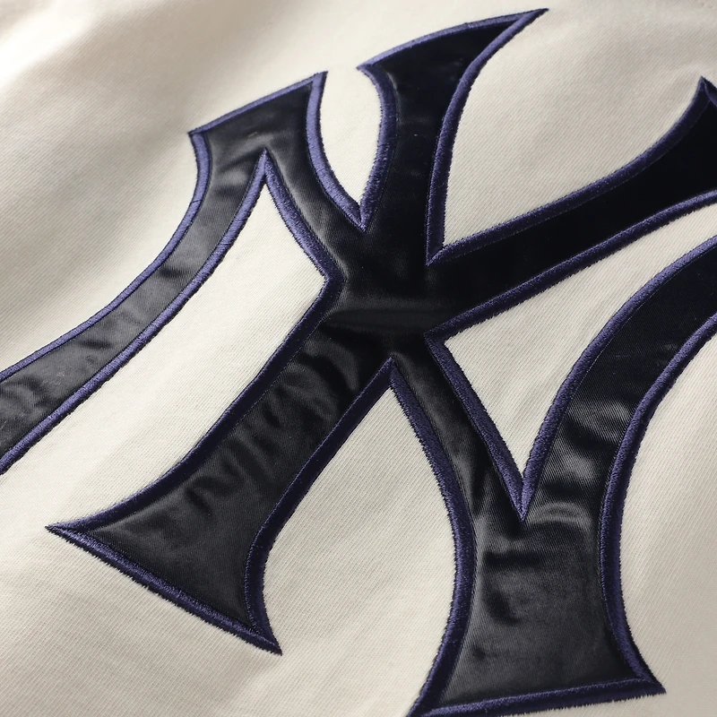 Maillot à boutons pour homme, couleur crème, des Yankees de New York, grandes tailles