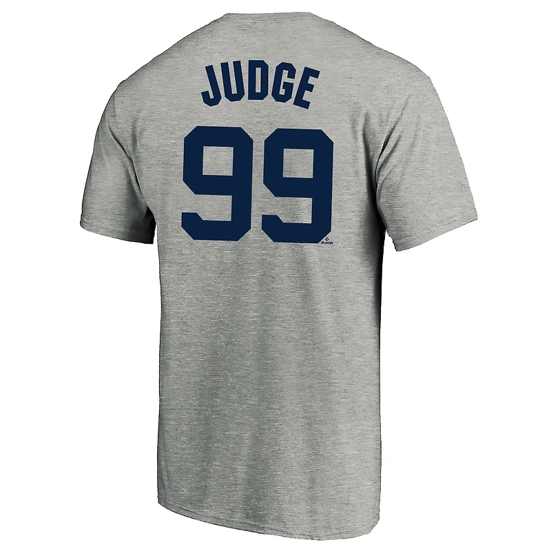 Men's Profile Heather Gray New York Yankees Big & Tall Name Number T-Shirt