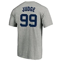Men's Profile Heather Gray New York Yankees Big & Tall Name Number T-Shirt