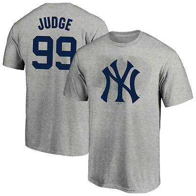 Men's Profile Heather Gray New York Yankees Big & Tall Name Number T-Shirt