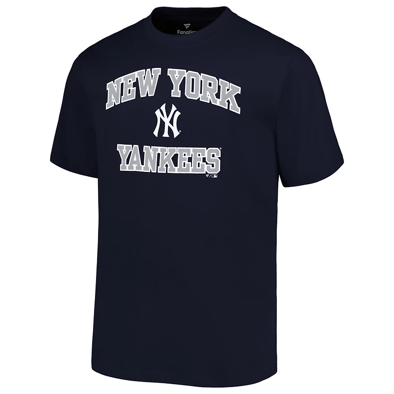 T-shirt Heart & Soul pour hommes, bleu marine, New York Yankees, Big Tall