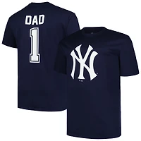 T-shirt pour hommes Profile Navy New York Yankees Big & Tall #1 Dad