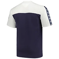 T-shirt en tricot New York Yankees Profile Big & Tall Yoke pour homme, blanc/bleu marine
