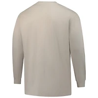 Men's Profile White New York Yankees Big & Tall Two-Hit Long Sleeve T-Shirt