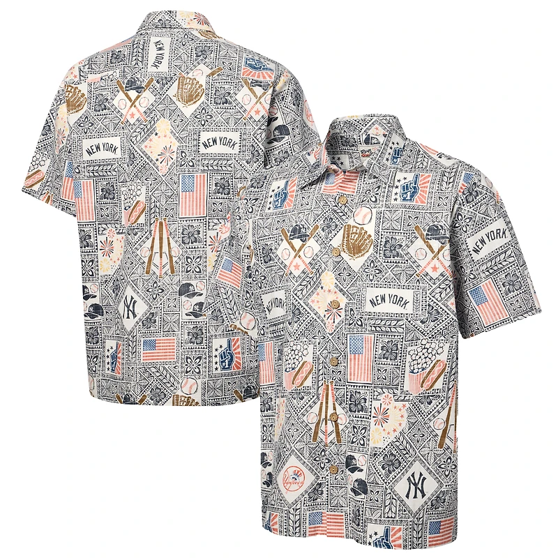 Men's Reyn Spooner Navy New York Yankees Americana Button-Up Shirt