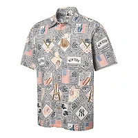 Chemise boutonnée Reyn Spooner bleu marine New York Yankees pour homme