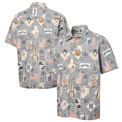 Chemise boutonnée Reyn Spooner bleu marine New York Yankees pour homme