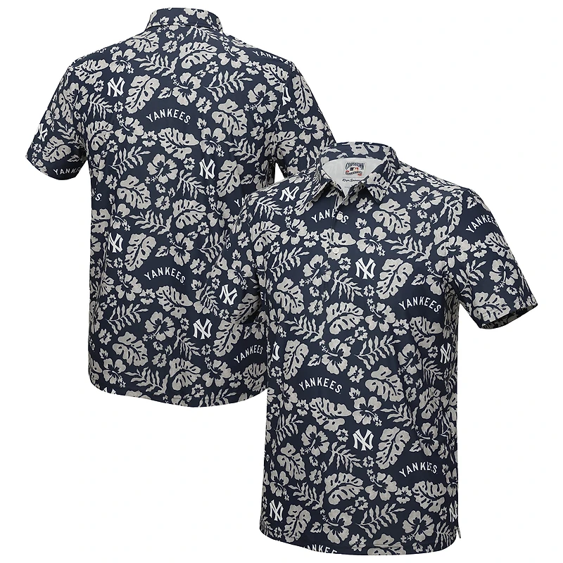 Polo de performance PUA Reyn Spooner bleu marine New York Yankees, collection Cooperstown, grandes tailles