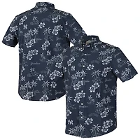 Chemise à boutons Reyn Spooner bleu marine New York Yankees pour homme, grandes tailles, Kekai Performance Tri-Blend