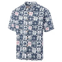 Chemise boutonnée Reyn Spooner pour hommes, bleu marine, New York Yankees Champions Scenic