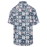 Chemise boutonnée Reyn Spooner pour hommes, bleu marine, New York Yankees Champions Scenic
