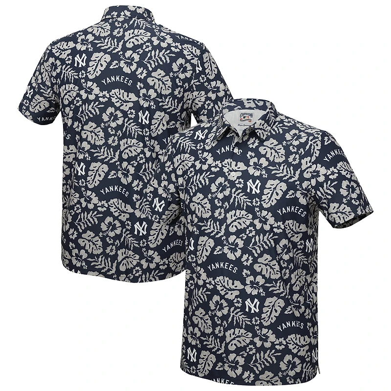 Men's Reyn Spooner Navy New York Yankees Cooperstown Pua Performance Polo