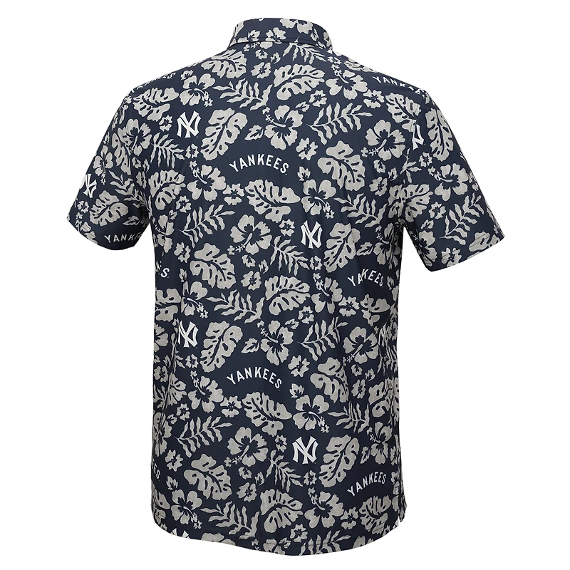 Polo de performance Reyn Spooner bleu marine New York Yankees Cooperstown Pua pour homme