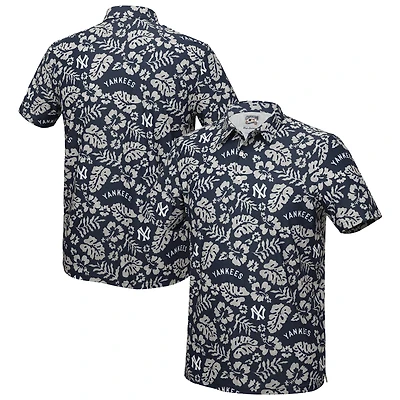 Polo de performance Reyn Spooner bleu marine New York Yankees Cooperstown Pua pour homme