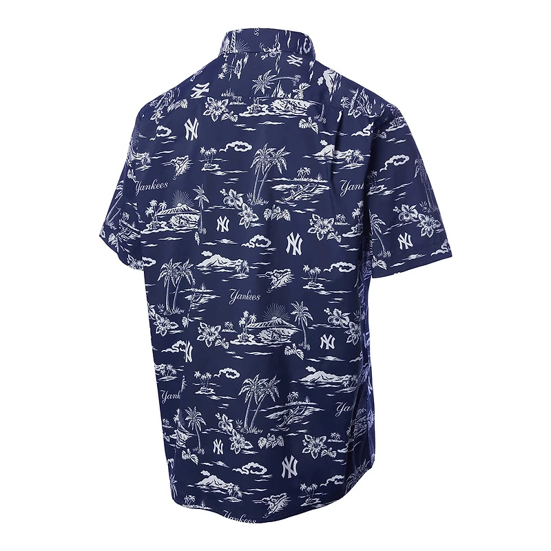 Men's Reyn Spooner Navy New York Yankees Kekai Button-Down Shirt