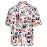 Chemise boutonnée Americana New York Yankees pour homme Reyn Spooner blanche