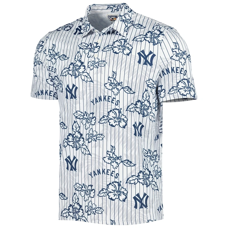 Polo blanc à imprimé Puamana des New York Yankees Cooperstown pour homme Reyn Spooner
