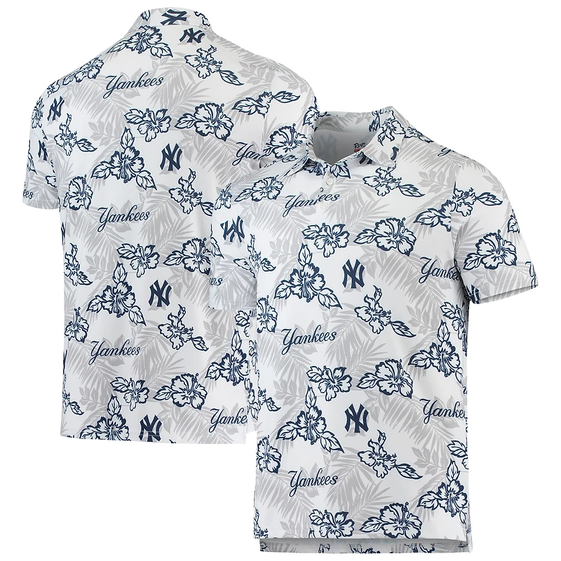 Men's Reyn Spooner White New York Yankees Performance Polo