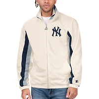 Men's Starter Cream New York Yankees Rebound Cooperstown Collection Full-Zip Track Jacket