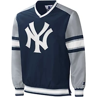 Coupe-vent à encolure en V Yardline des New York Yankees Starter bleu marine pour homme