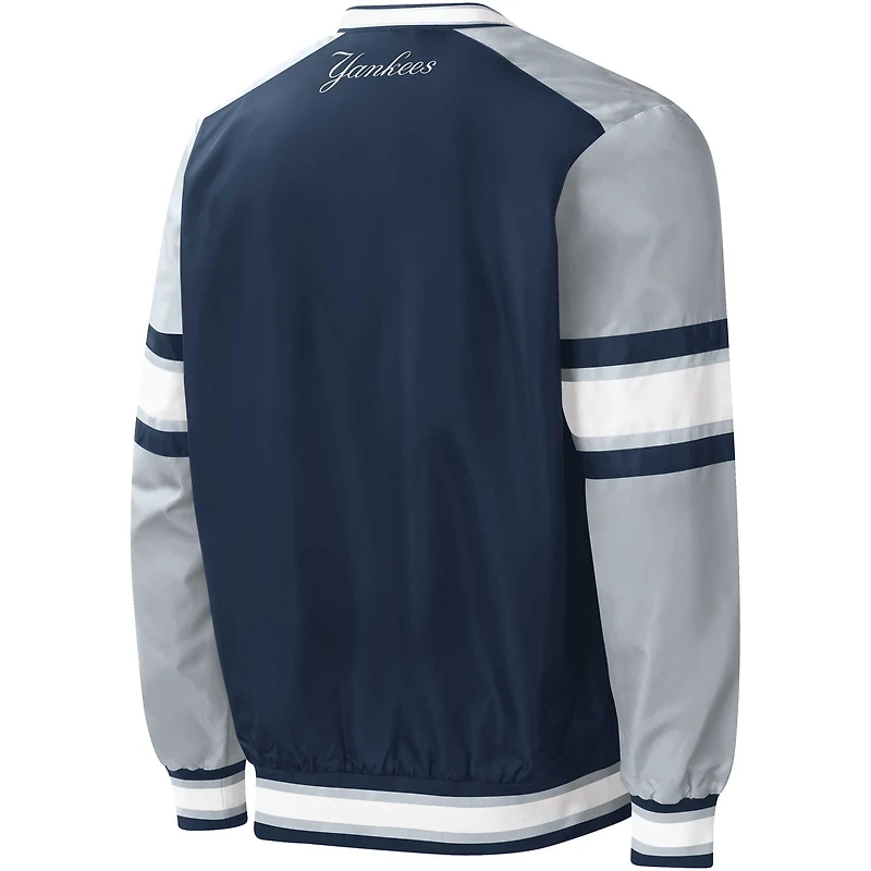 Coupe-vent à encolure en V Yardline des New York Yankees Starter bleu marine pour homme