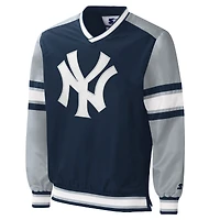 Coupe-vent à encolure en V Yardline des New York Yankees Starter bleu marine pour homme