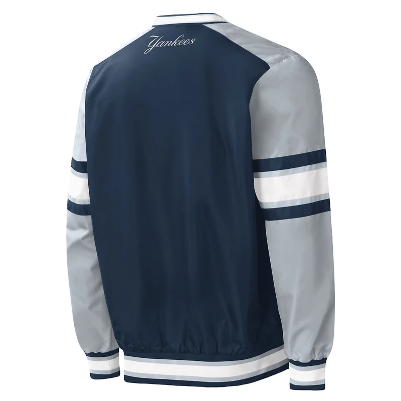 Coupe-vent à encolure en V Yardline des New York Yankees Starter bleu marine pour homme