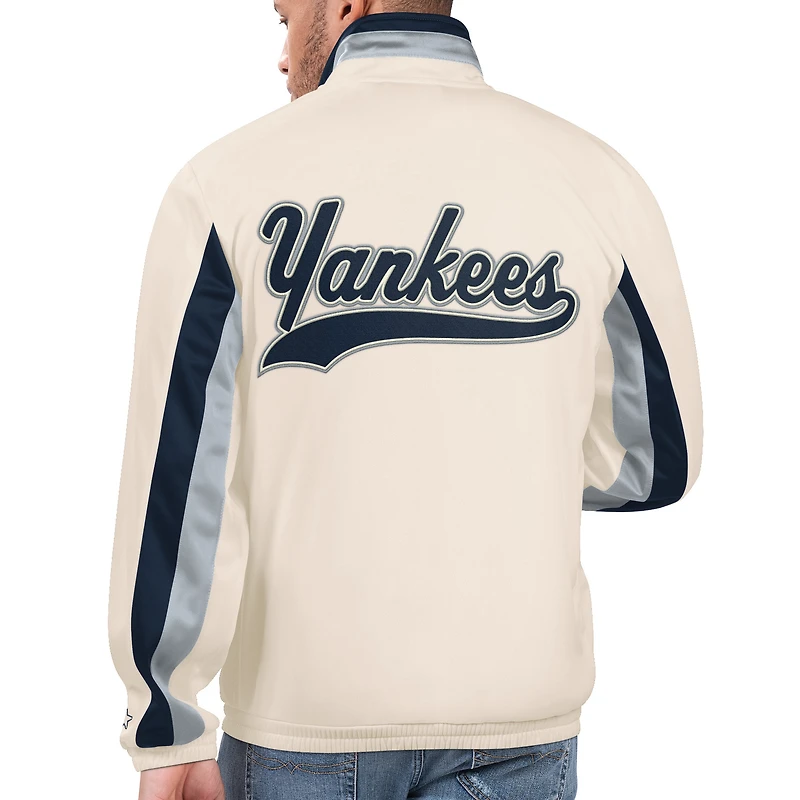 Veste de survêtement entièrement zippée Starter blanche pour hommes des Yankees New York Rebound